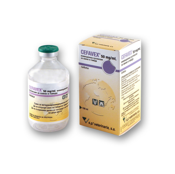 CEFAVEX 50 mg/ml, suspension for injection for pigs and cattle
